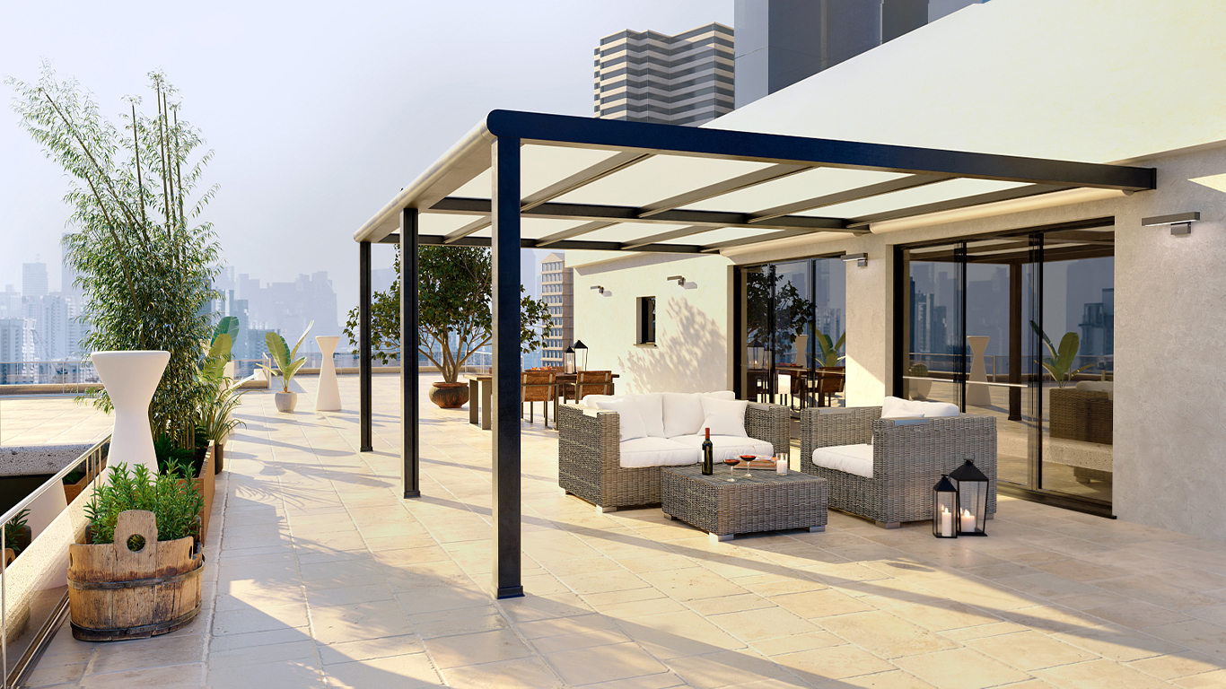 Aluminun electric sunshade pergola